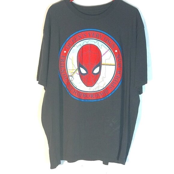 Marvel Sony SPIDERMAN Far From Home Queens NYC Black Short Sleeve Tee Shirt 3XL - Picture 1 of 7